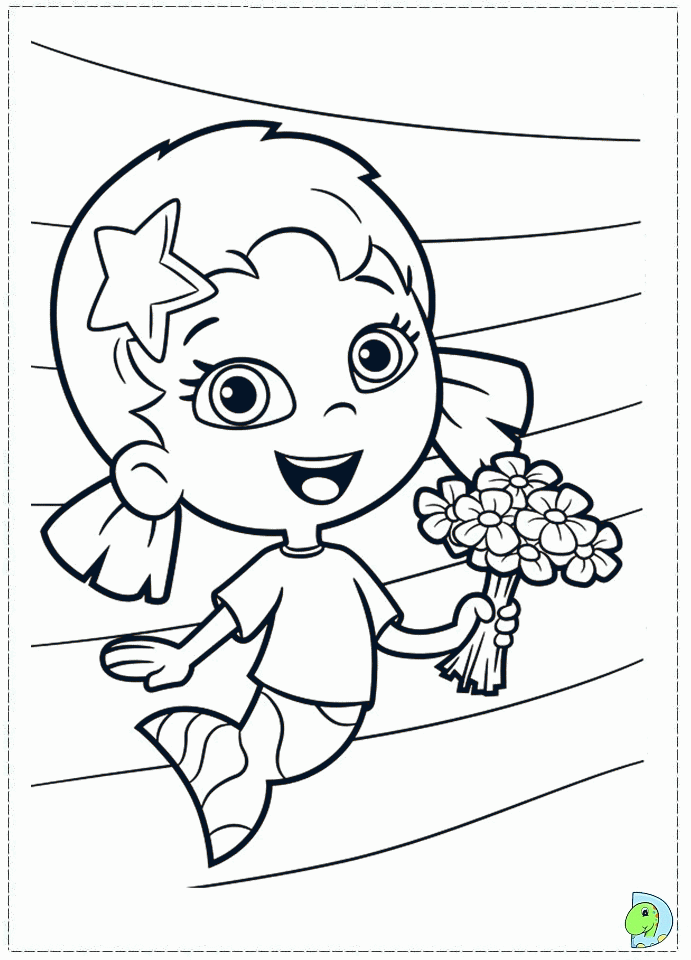 Plansa de colorat cu Bubble Guppies 50 51